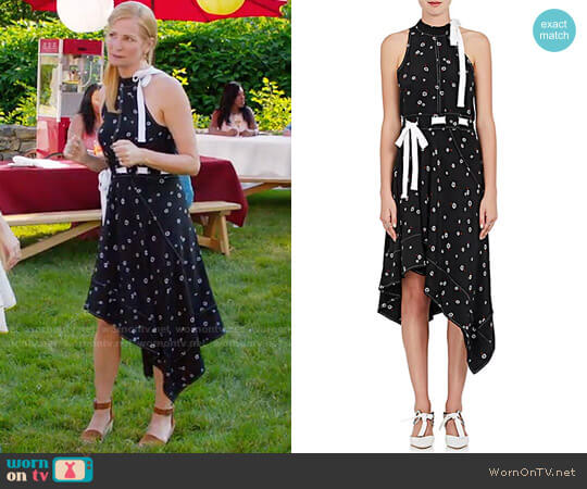 Proenza Schouler Silk Crêpe De Chine Asymmetric Dress worn by Pauline (Jennifer Westfeldt) on Younger
