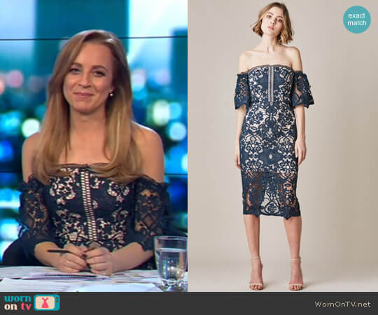 Rodeo Show Odette Lace Dress worn by Carrie Bickmore on The Project
