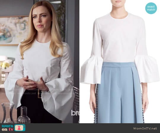 Roksanda Truffaut Bell Sleeve Top worn by Katrina Bennett (Amanda Schull) on Suits