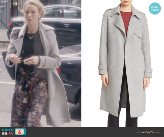 Theory Oaklane DF New Divid Wool & Cashmere Trench Coat worn by Jean Holloway (Naomi Watts ) on Gypsy