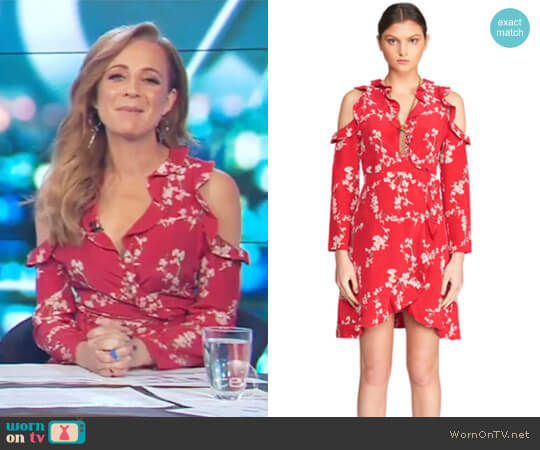 Torannce First Bloom Mini Dress worn by Carrie Bickmore on The Project