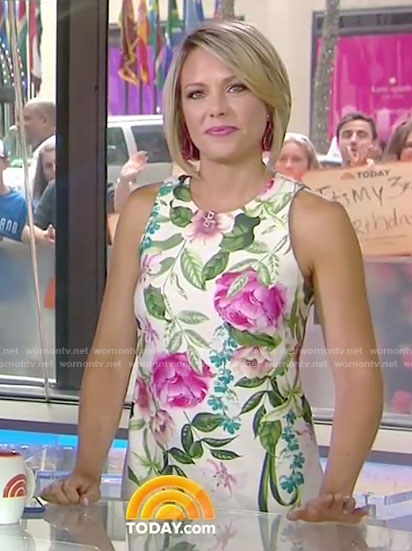 Dylan’s white floral sleeveless dress on Today