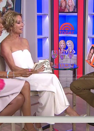 Kathie’s white strapless jumpsuit on Today