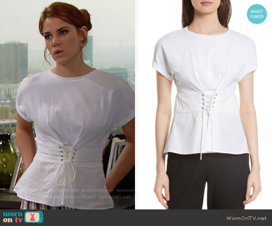 3.1 Phillip Lim Corset Waist Top worn by Sally Spectra (Courtney Hope) on The Bold and the Beautiful