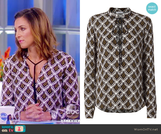 ALC Danielle Mombasa Blouse worn by Paula Faris on The View