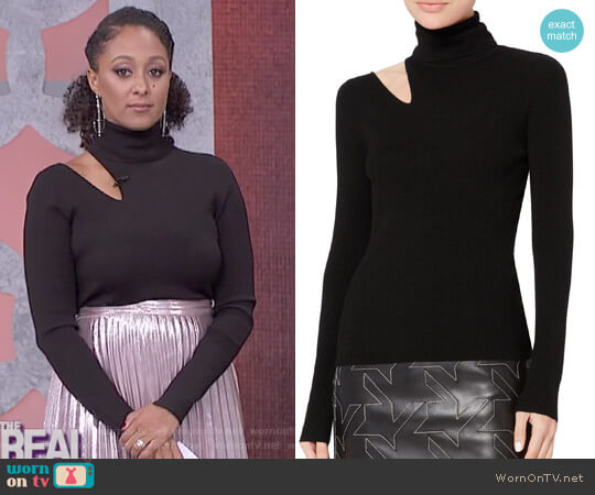 A.L.C. Kara Fitted Sweater worn by Tamera Mowry on The Real