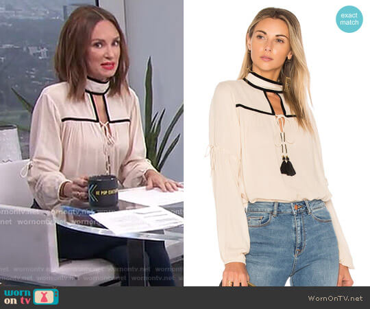Ale by Alessandra x Revolve Carmin Blouse worn by Catt Sadler on E! News