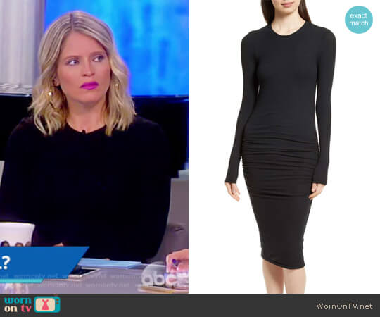 Anthony Thomas Melillo Ribbed Stretch Jersey Dress worn by Sara Haines on The View