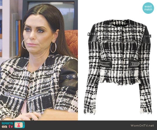 Alexander Wang Cropped boucle Jacket worn by D’Andra Simmons on The Real Housewives of Dallas