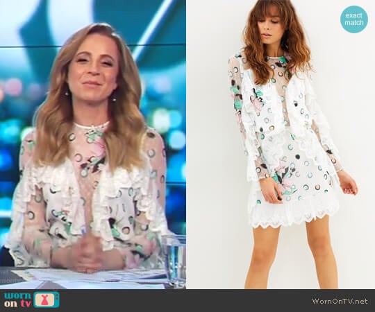 Alice McCall Song Bird Dress worn by Carrie Bickmore on The Project