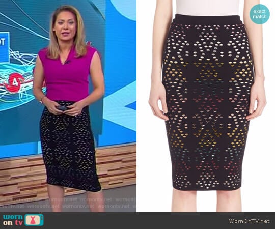 Alice + Olivia Ani Skirt worn by Ginger Zee on Good Morning America