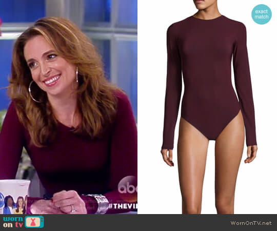 Alix Leroy Microfiber Thong Bodysuit worn by Jedediah Bila on The View