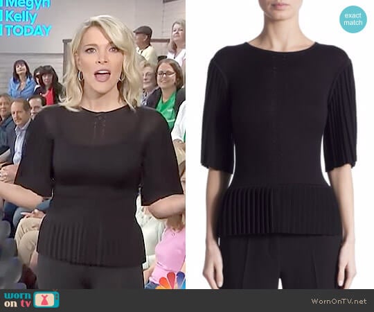 Altuzarra Tamora Pleated Silk & Cotton Top worn by Megyn Kelly on Today
