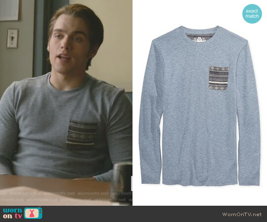 American Rag Mens Pocket Thermal Shirt worn by Liam Dunbar (Dylan Sprayberry) on Teen Wolf