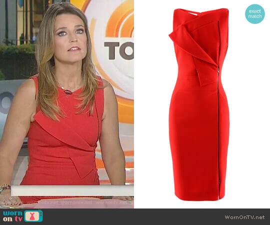 Antonio Berardi Sleeveless Midi Dress worn by Savannah Guthrie on Today
