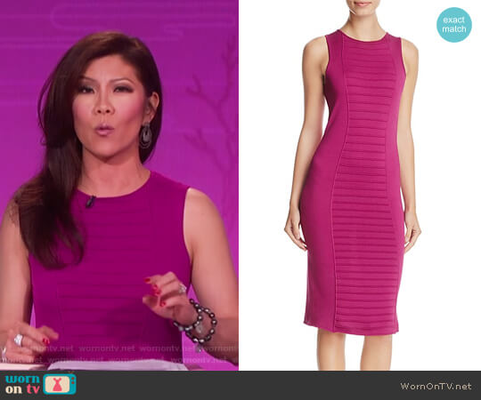Armani Collezioni Ribbed-Detail Dress worn by Julie Chen on The Talk