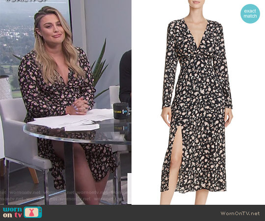 Bardot Slit Floral Print Dress worn by Carissa Loethen Culiner on E! News