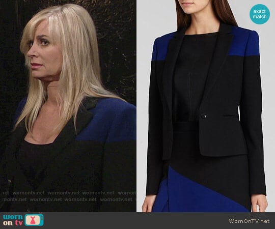 Bcbgmaxazria Oscar Color Block Blazer worn by Ashley Abbott (Eileen Davidson) on The Young and the Restless