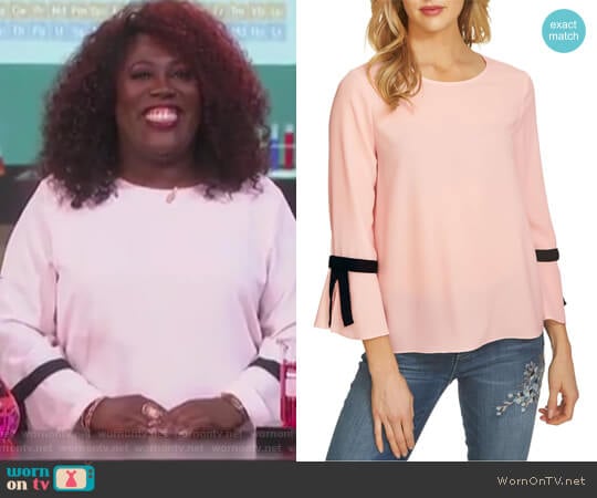 Cece Tie Bell Sleeve Blouse worn by Sheryl Underwood on The Talk