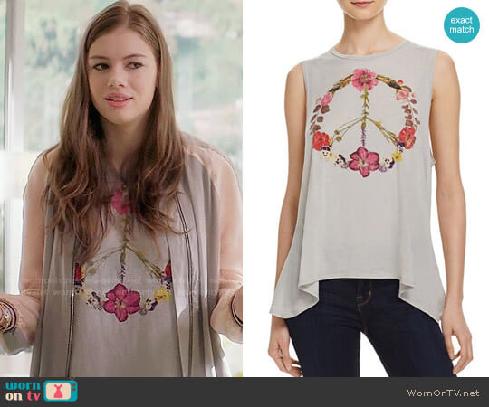 Chaser Wild Flower Peace Tank worn by Lilly McCarthy Novak (Conner Dwelly) on Girlfriends Guide to Divorce