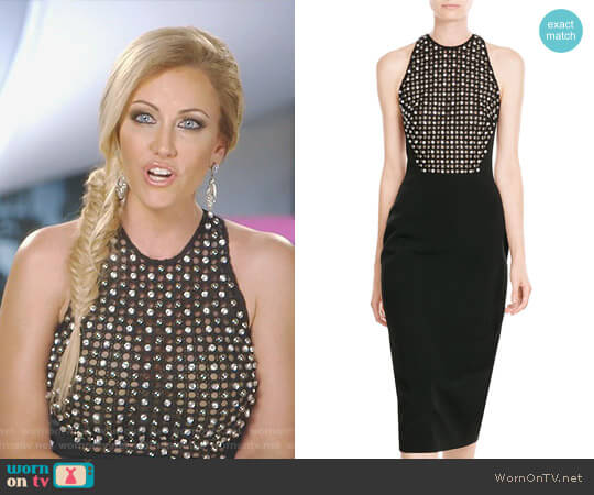 David Koma Dress with Stud Embellishment worn by Stephanie Hollman on The Real Housewives of Dallas