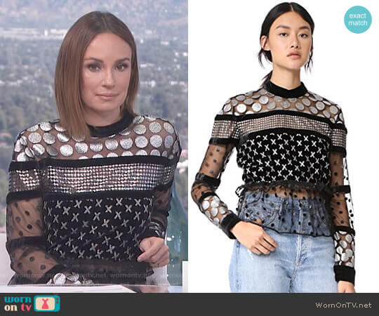 Dodo Bar Or Amaliya Blouse worn by Catt Sadler on E! News