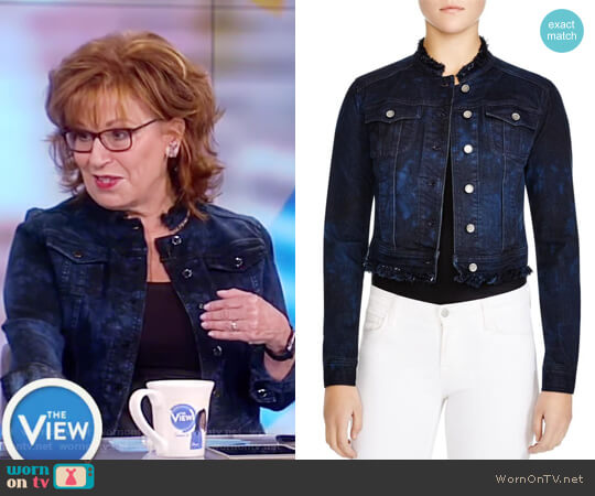 Elie Tahari Meggie Lace Back Denim Jacket worn by Joy Behar on The View