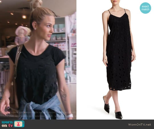 Equipment Dian Cutout Silk Dress worn by Meghan King Edmonds on The Real Housewives of Orange County