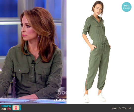 Etienne Marcel Marjan Army Embroidered Jumpsuit worn by Jedediah Bila on The View