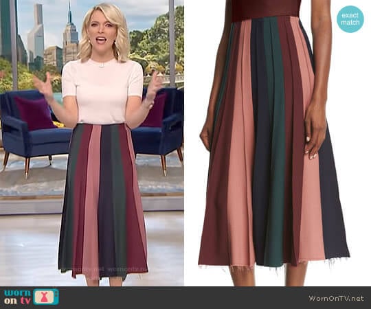 Gabriela Hearst Ernst Pleated Midi Skirt worn by Megyn Kelly on Today