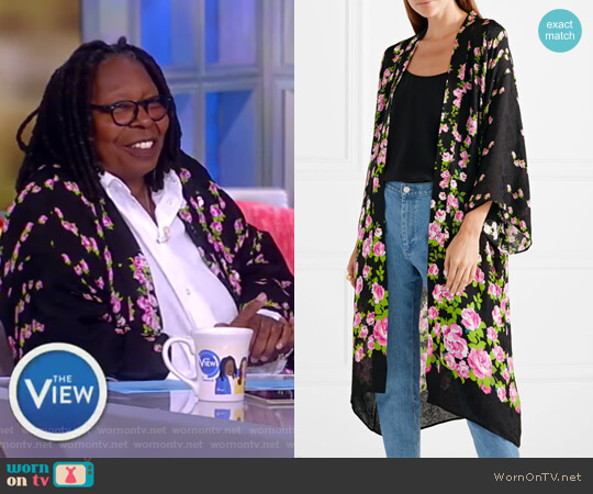 Gucci Floral-jacquard robe worn by Whoopi Goldberg on The View