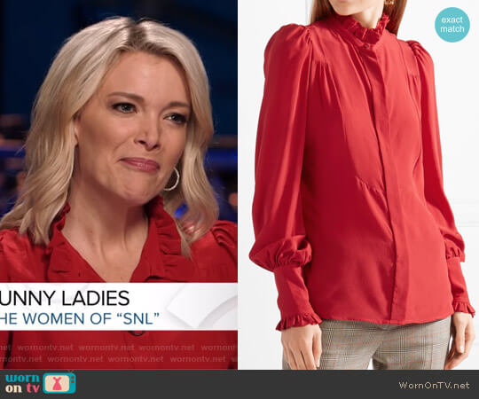 Isabel Marant Sloan Ruffled Silk Blouse worn by Megyn Kelly on Today