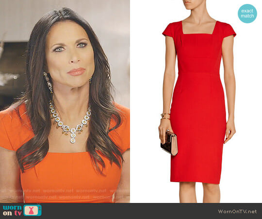 Roland Mouret Jeddler Stretch Crepe Dress worn by LeeAnne Locken on The Real Housewives of Dallas
