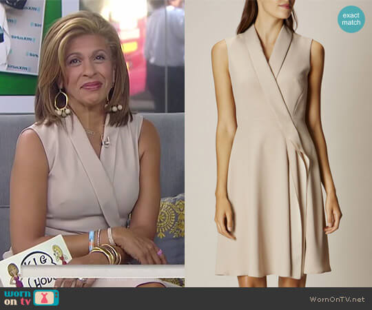 Karen Millen Ruffle Front Wrap Dress worn by Hoda Kotb on Today