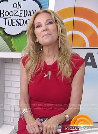 Kathie’s red keyhole dress on Today