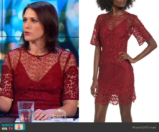 Keepsake Reach Out Lace Body-Con Dress worn by Rachel Corbett on The Project