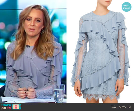 Keepsake Better Days Long Sleeve Lace Dress worn by Carrie Bickmore on The Project