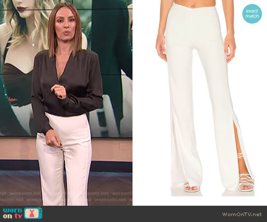 Lovers + Friends X Revolve Slash Pants worn by Catt Sadler on E! News