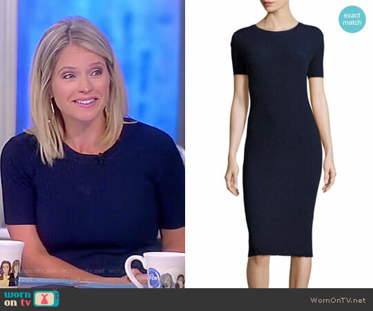 Milly Italian Stardust Rib Dress worn by Sara Haines on The View