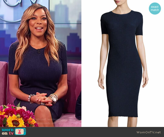 Milly Italian Stardust Rib Dress worn by Wendy Williams on The Wendy Williams Show