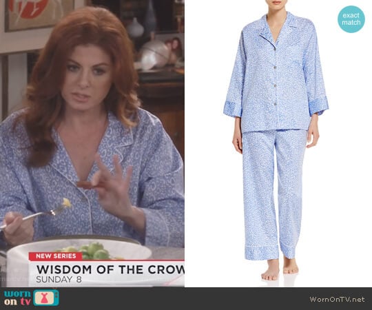 Natori Notch Pajama Set worn by Grace Adler (Debra Messing) on Will and Grace