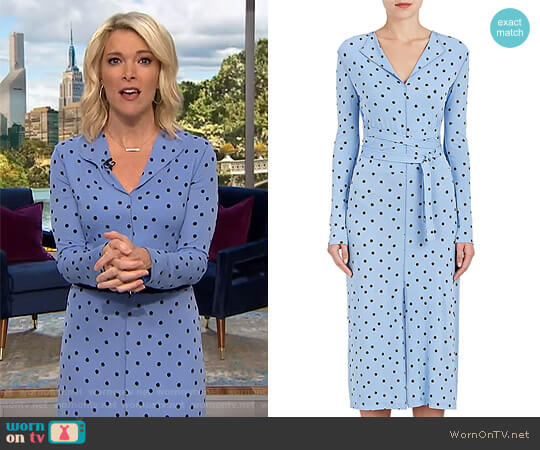 Nina Ricci Dot-Print Stretch-Crepe Dress worn by Megyn Kelly on Today