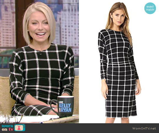 Norma Kamali Dolman Shirred Waist Dress worn by Kelly Ripa on Live with Kelly and Mark