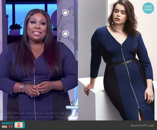 Prabal Gurung Zip-Front Sheath Dress worn by Loni Love on The Real