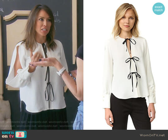 Rachel Comey Meryl Blouse worn by Kelly Dodd on The Real Housewives of Orange County