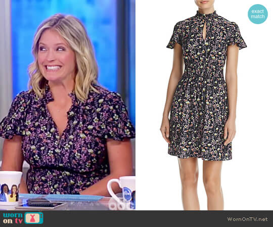 Rebecca Taylor Floral Silk Dress worn by Sara Haines on The View