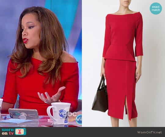 Roland Mouret Ardingly Dress worn by Sunny Hostin on The View