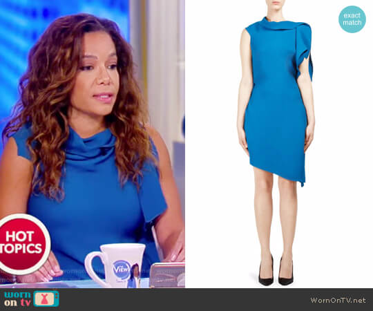 Roland Mouret Arundel Asymmetric Dress worn by Sunny Hostin on The View