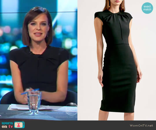 Scanlan Theodore Milano Crepe Dress worn by Natarsha Belling on The Project