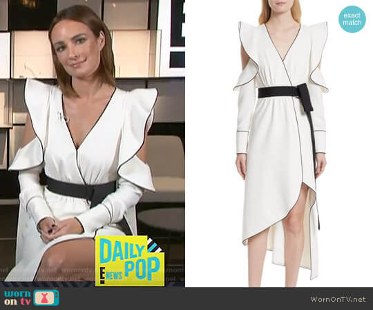 Self Portrait Cold Shoulder Asymmetrical Dress worn by Catt Sadler on E! News